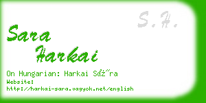 sara harkai business card